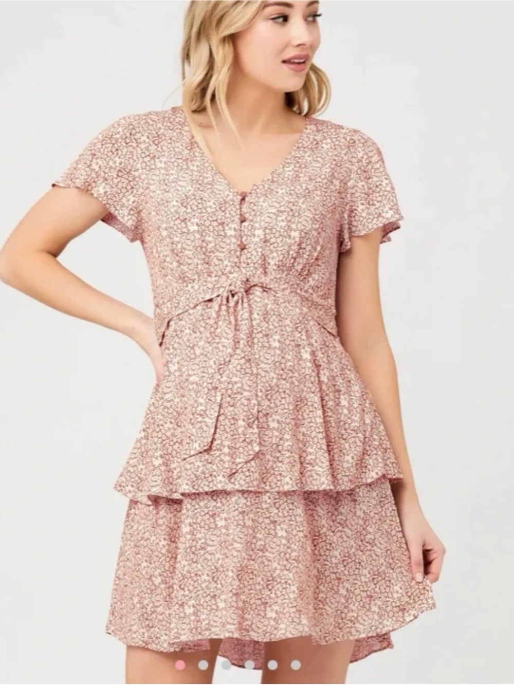 Ripe Maternity Lulu Layered Mini Dress